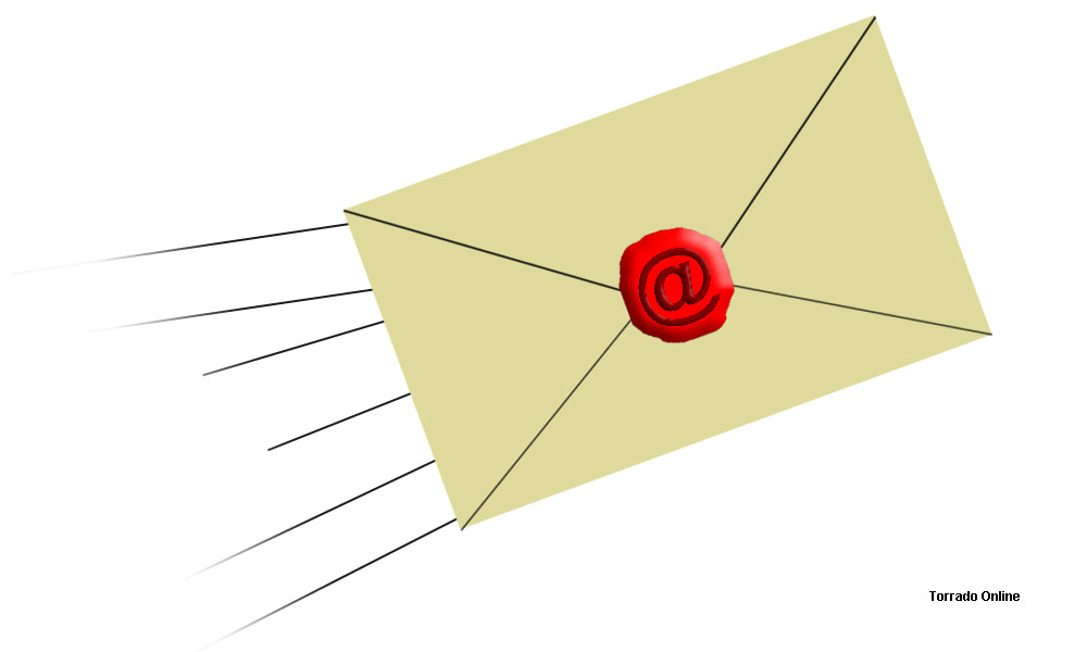 Envelope with Email @ and speed lines