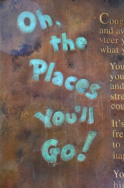 Oh, the places you'll go on bronze plaque