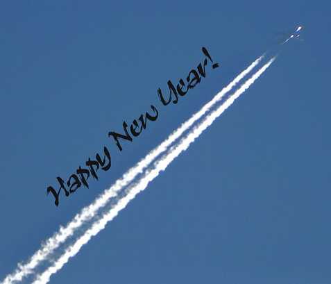 Aim High Jet trails, Happy New Year