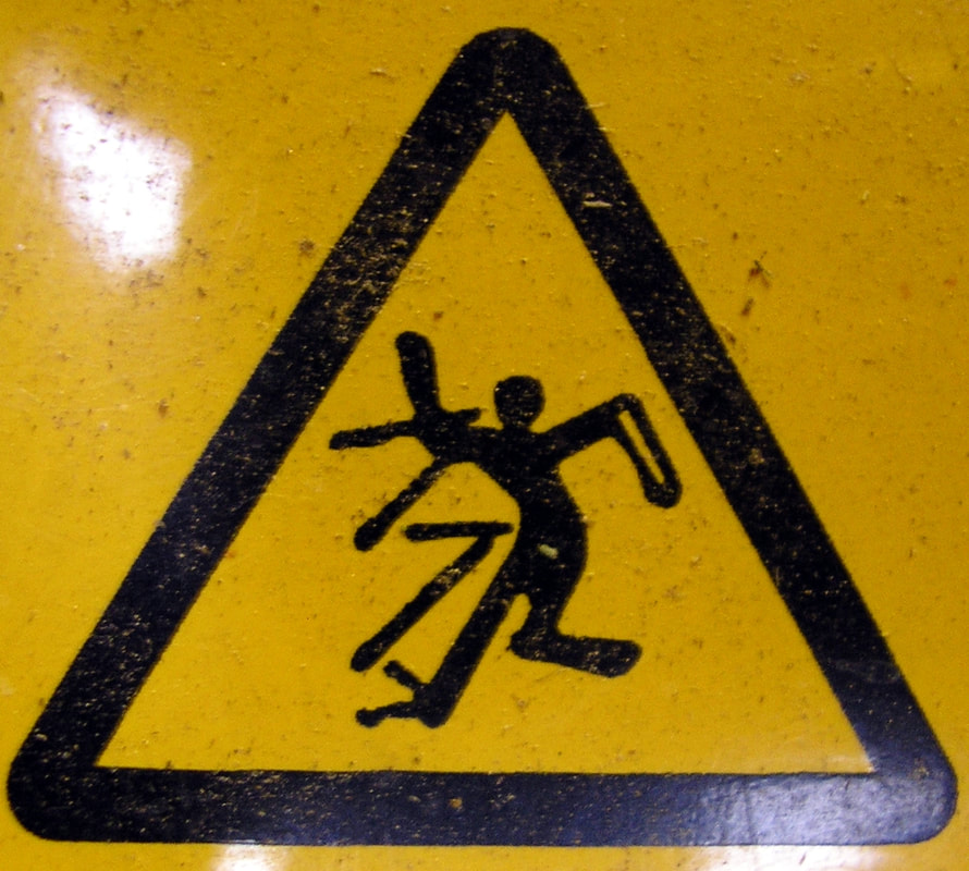Stick Figure in Yield sign