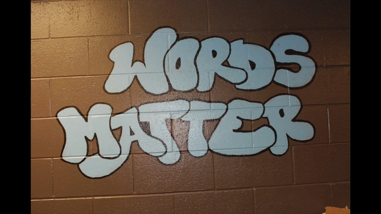 Words Matter Graffiti on Wall